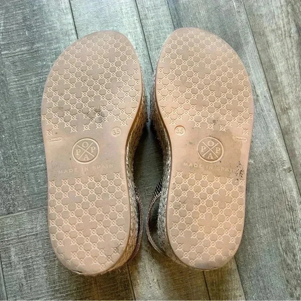 POPA Platform Sandals in Rose Gold | size 35
